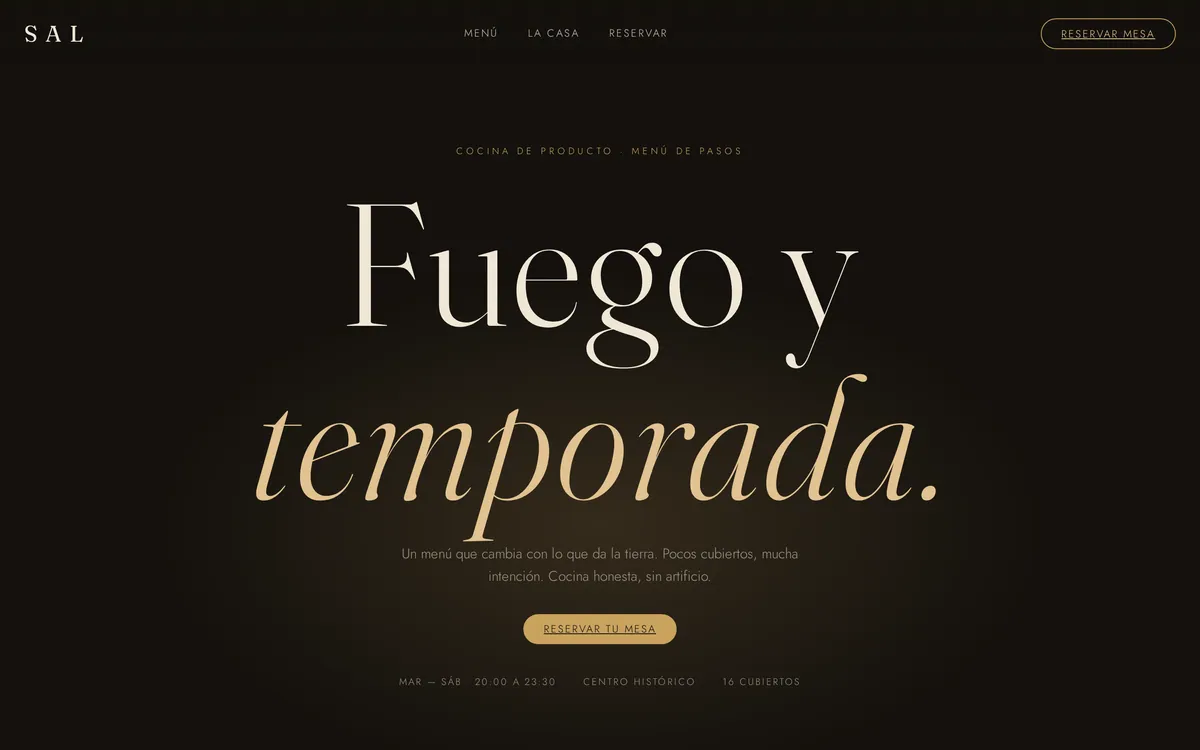 Sal — Restaurante / gastronomía